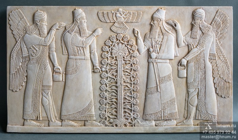 ДРЕВО ЖИЗНИ - скульптурный рельеф - Ассирия - Коллекция: Древняя Месопотамия