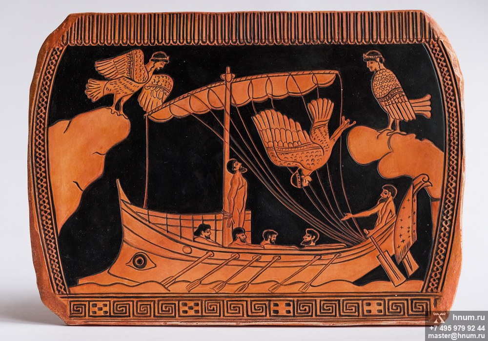 Декоративная гипсовая скульптура Одиссей и сирены - Коллекция: Античная скульптура (скульптура Древней Греции)