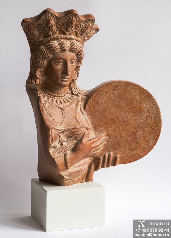 Интерьерная скульптура Кибела с тимпаном бюст