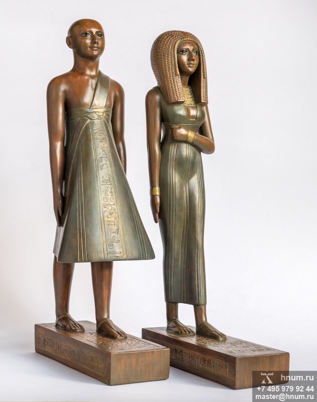Интерьерная скульптура Жрица Раннаи и жрец Аменхотепа храма Амона статуэтки